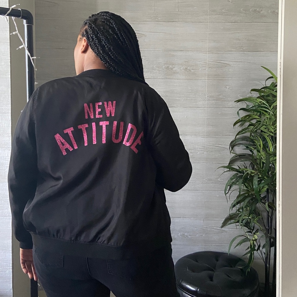 Black bomber jacket
